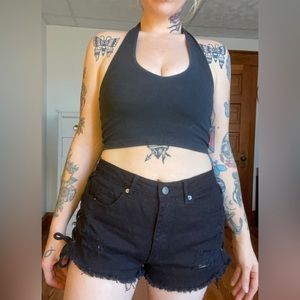 NEW W/O Tags: F21 high waisted shorts with lace up sides.
